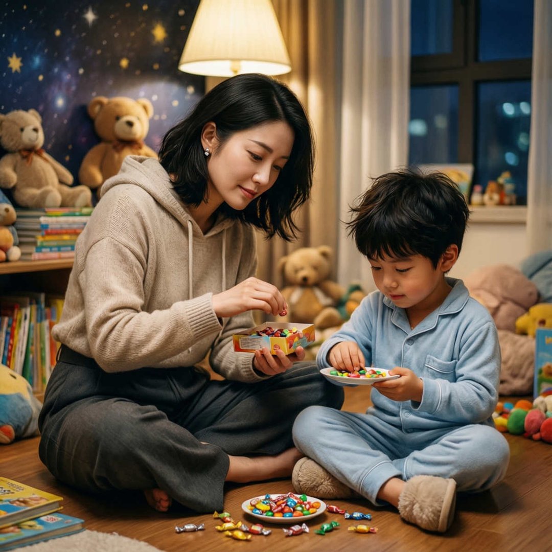 小孩儿半夜起来喂姐姐吃78