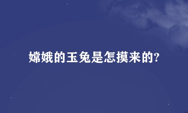 嫦娥的玉兔是怎摸来的?