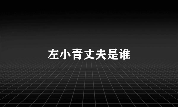 左小青丈夫是谁
