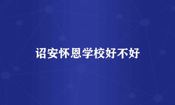 诏安怀恩学校好不好