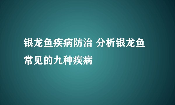 银龙鱼疾病防治 分析银龙鱼常见的九种疾病