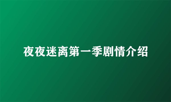 夜夜迷离第一季剧情介绍
