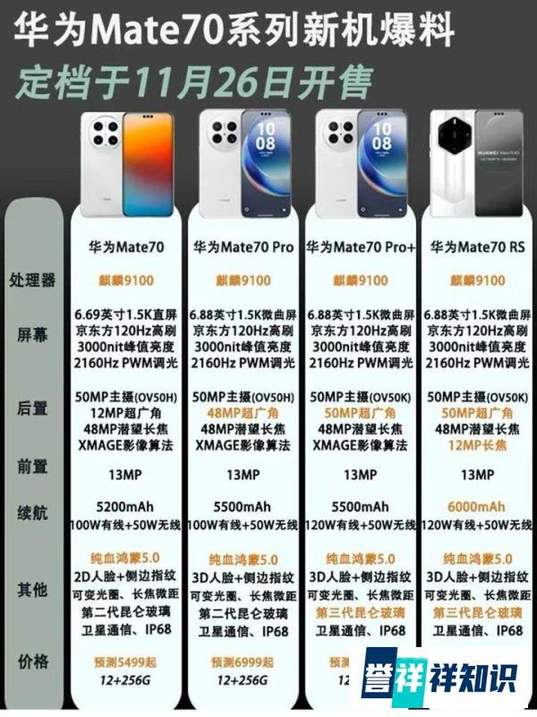华为Mate 70系列来袭!11月26日发布会,预约通道已开启!