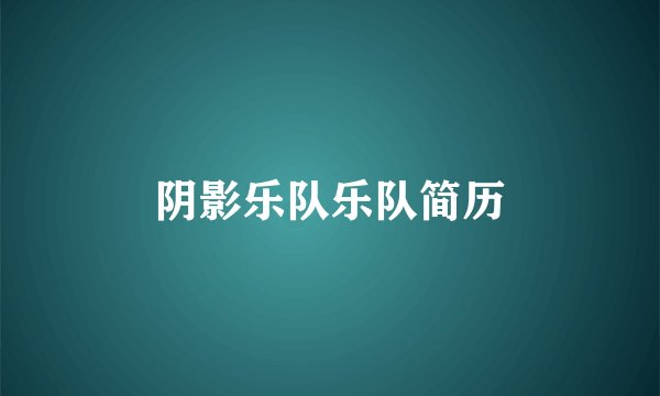 阴影乐队乐队简历