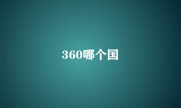 360哪个国