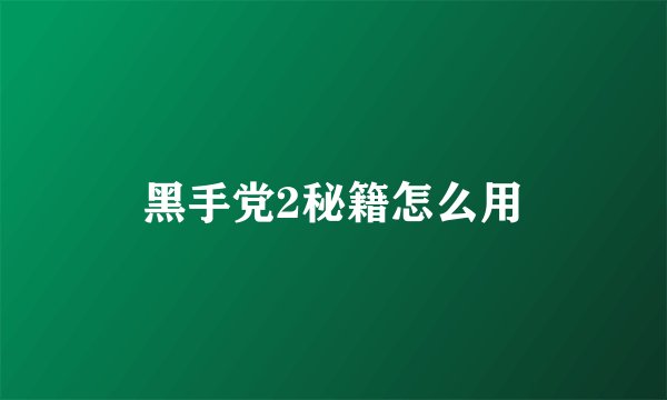 黑手党2秘籍怎么用