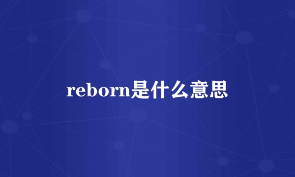 reborn是什么意思