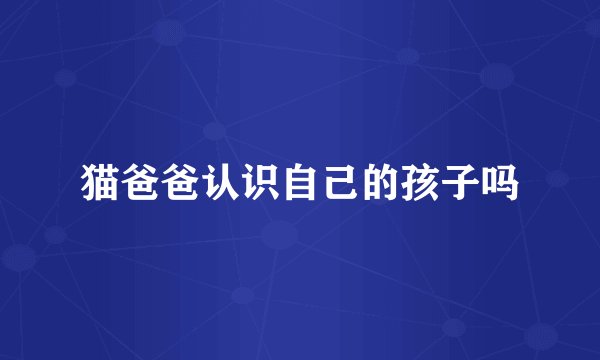 猫爸爸认识自己的孩子吗