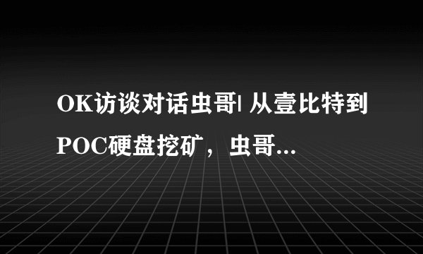 OK访谈对话虫哥| 从壹比特到POC硬盘挖矿，虫哥的“燃点”人生