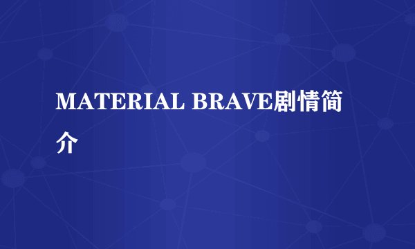 MATERIAL BRAVE剧情简介