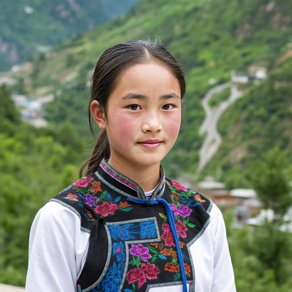 四川凉山彝族姑娘