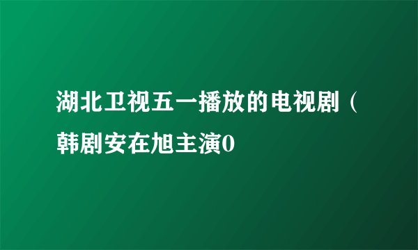 湖北卫视五一播放的电视剧（韩剧安在旭主演0