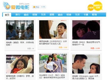 爱微电影网的发展