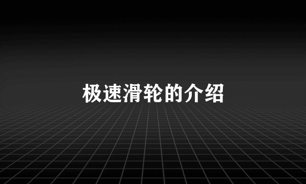 极速滑轮的介绍