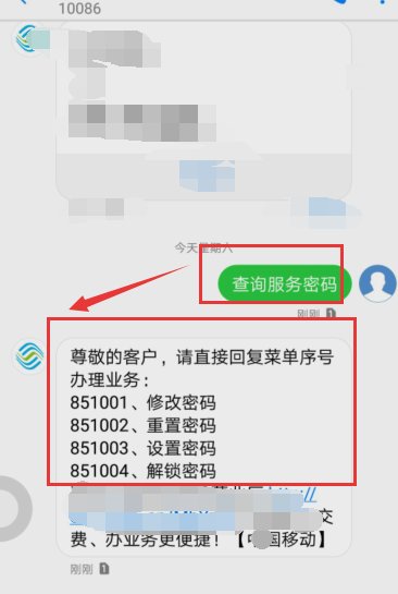 手机的服务密码是什么
