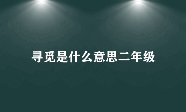 寻觅是什么意思二年级