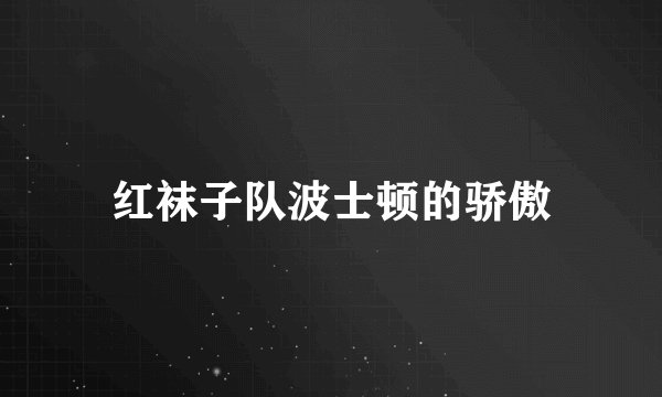 红袜子队波士顿的骄傲