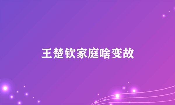 王楚钦家庭啥变故