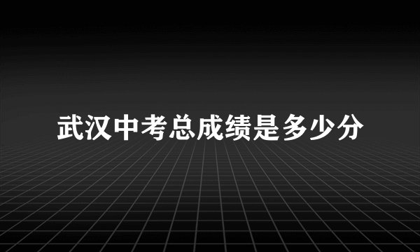 武汉中考总成绩是多少分