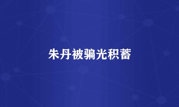 朱丹被骗光积蓄