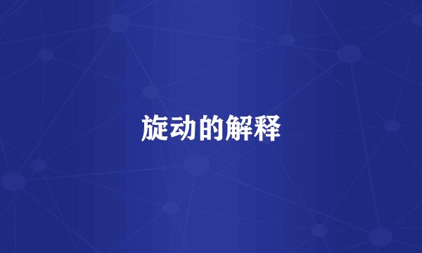 旋动的解释