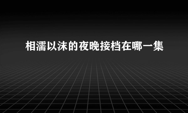 相濡以沫的夜晚接档在哪一集