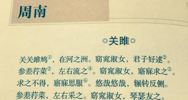 关关之鸠在河之洲出自哪里 关关之鸠 在河之洲