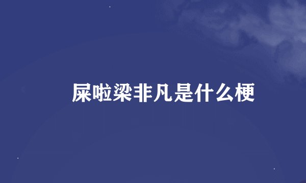 吔屎啦梁非凡是什么梗