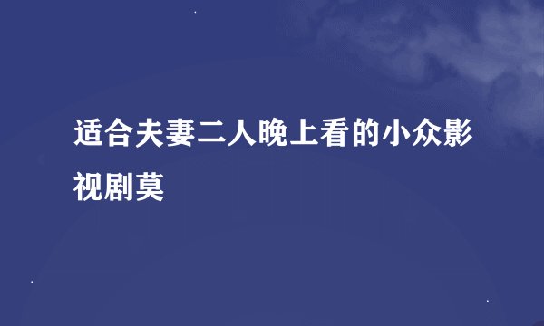 适合夫妻二人晚上看的小众影视剧莫