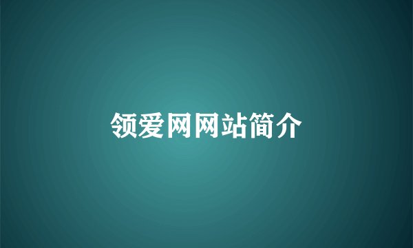 领爱网网站简介