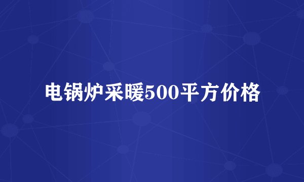 电锅炉采暖500平方价格
