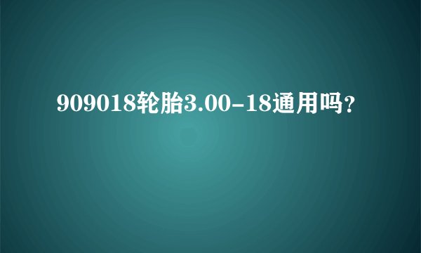 909018轮胎3.00-18通用吗？