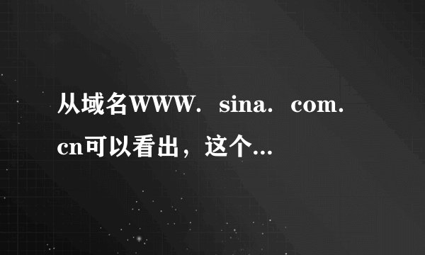 从域名WWW．sina．com．cn可以看出，这个站点是中国的一个（　　）。