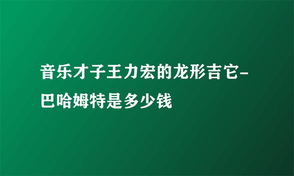 音乐才子王力宏的龙形吉它-巴哈姆特是多少钱