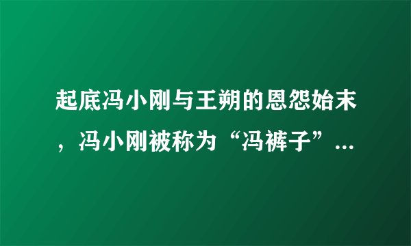 起底冯小刚与王朔的恩怨始末,冯小刚被称为“冯裤子”的真相到底是什么?