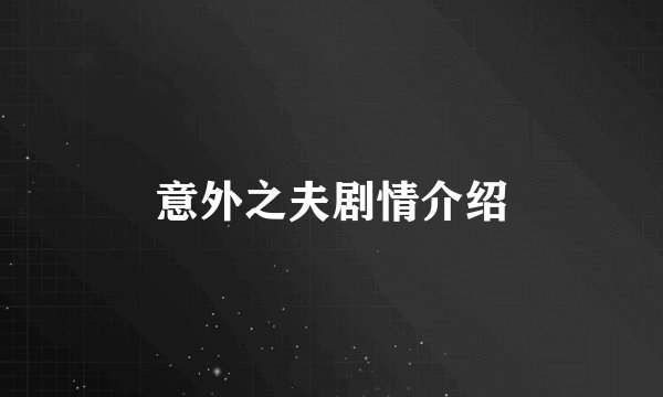 意外之夫剧情介绍