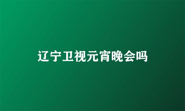 辽宁卫视元宵晚会吗