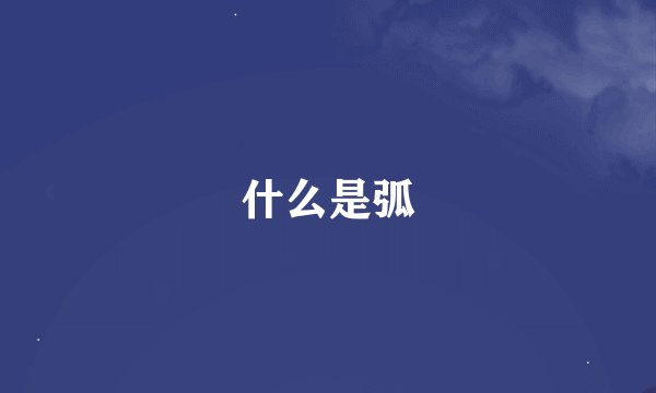 什么是弧