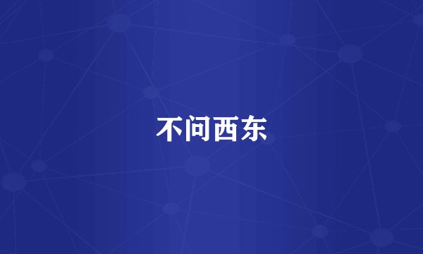 不问西东