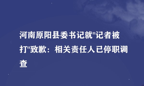 河南原阳县委书记就