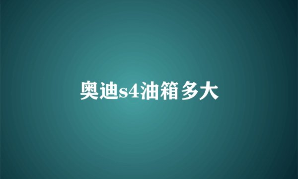 奥迪s4油箱多大