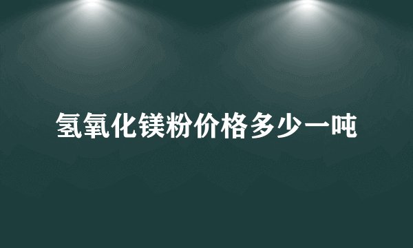 氢氧化镁粉价格多少一吨
