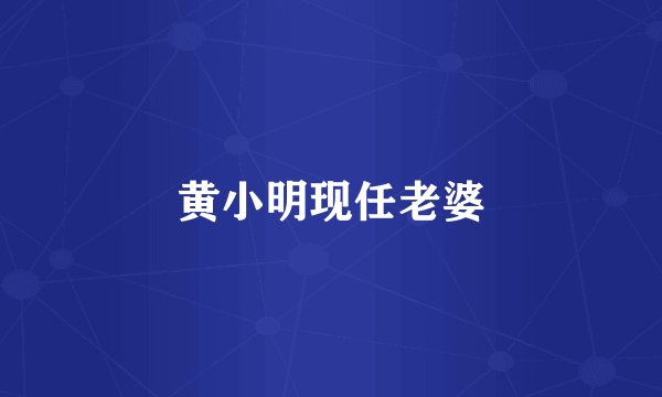 黄小明现任老婆