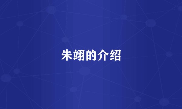 朱翊的介绍