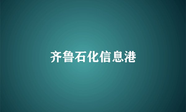 齐鲁石化信息港