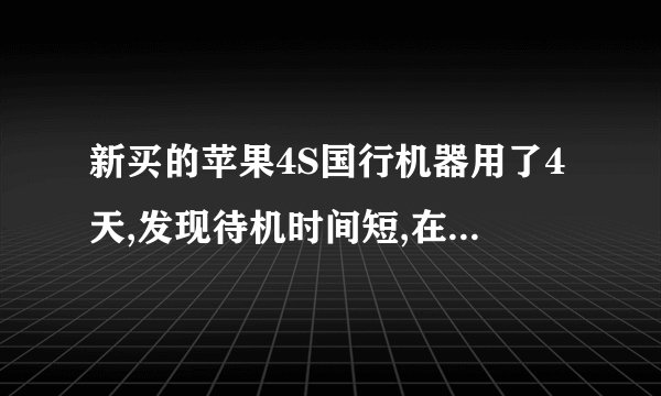 新买的苹果4S国行机器用了4天,发现待机时间短,在7天之内的,送去诊断退机,大约多久取机?他们怎么给诊断的?