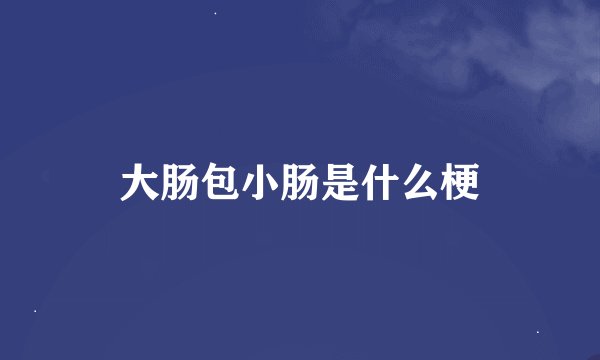大肠包小肠是什么梗