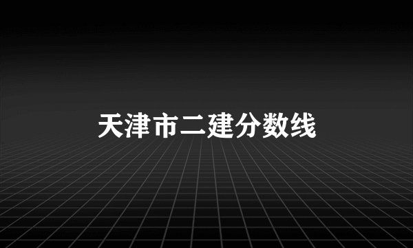天津市二建分数线