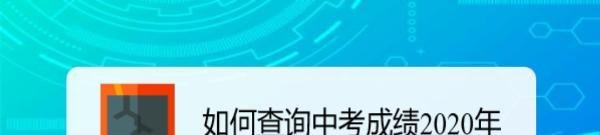 如何查询中考成绩2020年