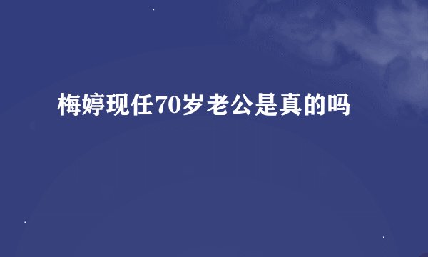 梅婷现任70岁老公是真的吗